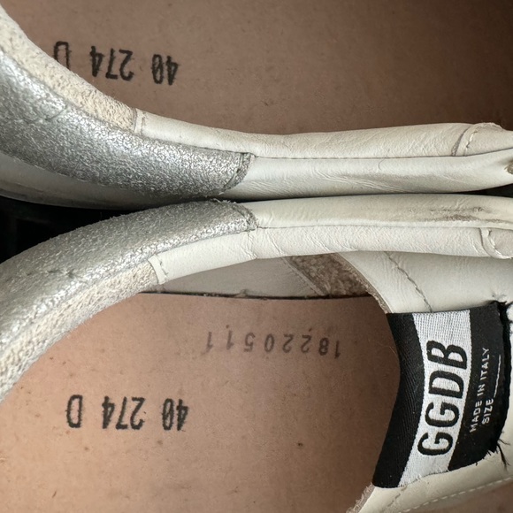 GOLDEN GOOSE WOMENS SUPERSTAR WHITE LEATHER SILVER STAR 40 WORN 1X LKNW - Picture 11 of 16